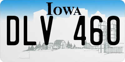 IA license plate DLV460