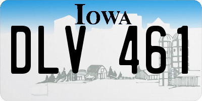 IA license plate DLV461