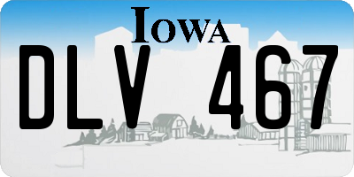 IA license plate DLV467