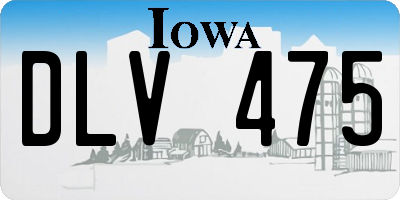 IA license plate DLV475