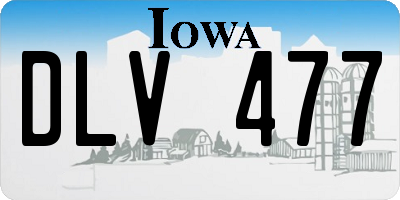 IA license plate DLV477
