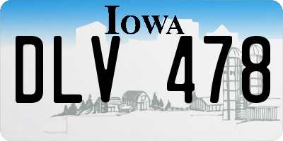 IA license plate DLV478