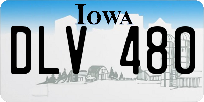 IA license plate DLV480