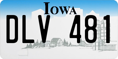IA license plate DLV481