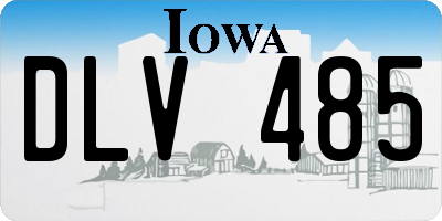 IA license plate DLV485