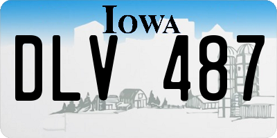 IA license plate DLV487