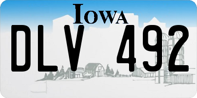 IA license plate DLV492