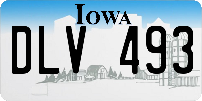 IA license plate DLV493