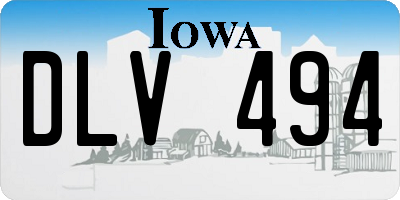 IA license plate DLV494