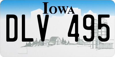 IA license plate DLV495