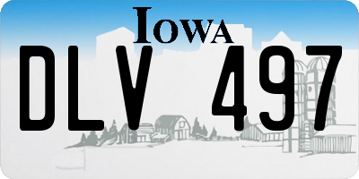 IA license plate DLV497