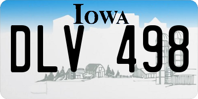 IA license plate DLV498