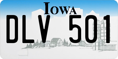 IA license plate DLV501