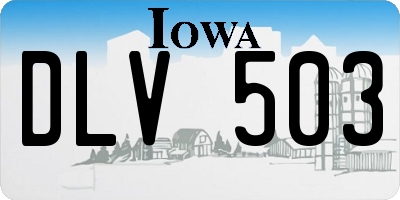 IA license plate DLV503