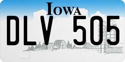 IA license plate DLV505