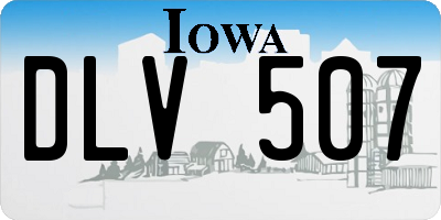 IA license plate DLV507