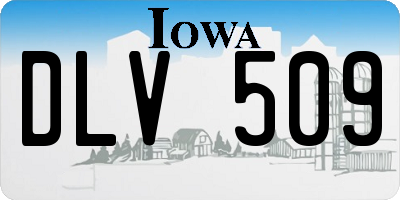 IA license plate DLV509