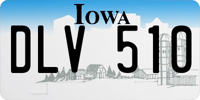 IA license plate DLV510