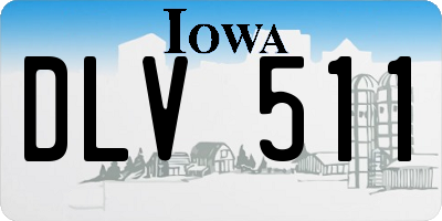 IA license plate DLV511