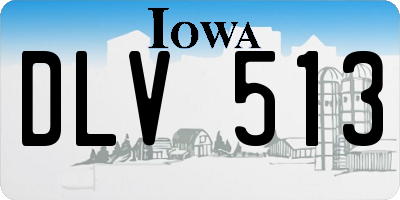IA license plate DLV513