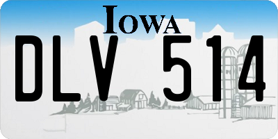 IA license plate DLV514