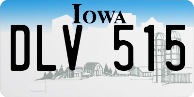 IA license plate DLV515