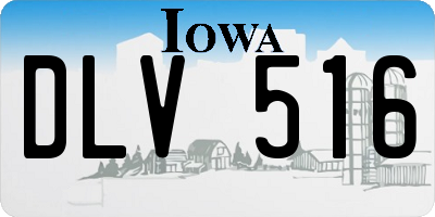 IA license plate DLV516