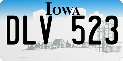 IA license plate DLV523