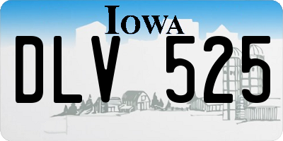 IA license plate DLV525