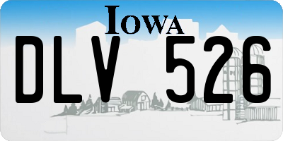 IA license plate DLV526