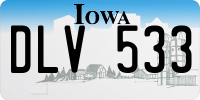 IA license plate DLV533