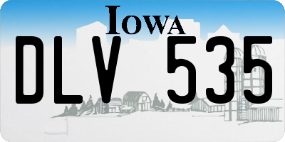 IA license plate DLV535