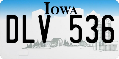 IA license plate DLV536