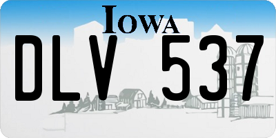 IA license plate DLV537