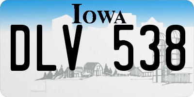 IA license plate DLV538