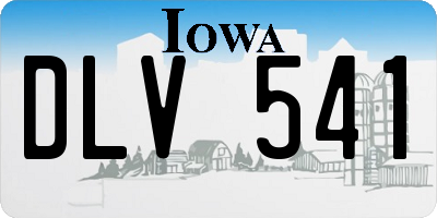 IA license plate DLV541