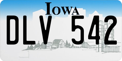 IA license plate DLV542