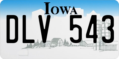 IA license plate DLV543