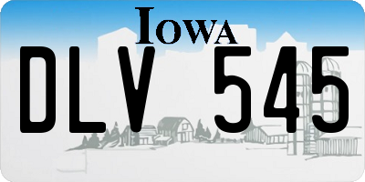 IA license plate DLV545