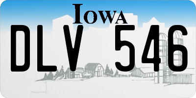 IA license plate DLV546