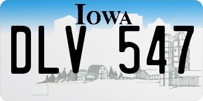 IA license plate DLV547