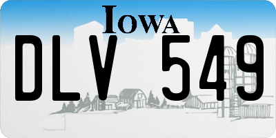 IA license plate DLV549