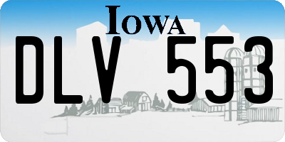 IA license plate DLV553