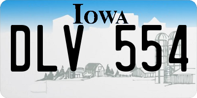 IA license plate DLV554