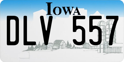 IA license plate DLV557