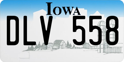 IA license plate DLV558