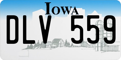 IA license plate DLV559