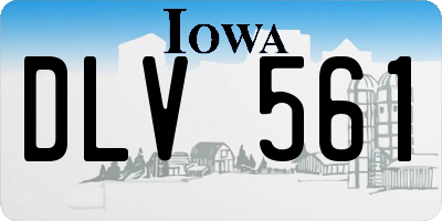 IA license plate DLV561