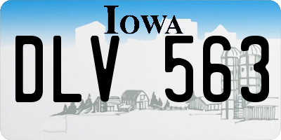 IA license plate DLV563