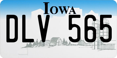 IA license plate DLV565